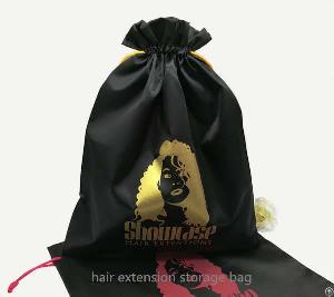 satin hair extension package bag