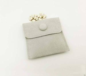 velvet jewelry envelope pouch button closure