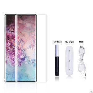 Samsung Galaxy Note 10 Pro Uv Light Liquid Glue Tempered Glass Screen Protector