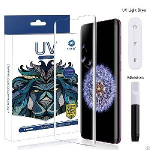 Uv Light Liquid Glue Tempered Glass Screen Protector For Samsung Galaxy S9