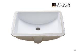 Bathroom Rectangular Undermount Ceramic Basin Sink