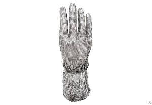 Stainless Steel Mesh Safety Work Gloves With Long Cuff / Smg-005