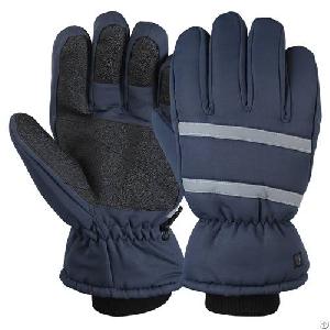 winter acrylic knit safety gloves wkr 02