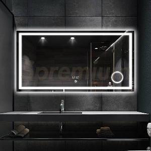 S-3614 48 Inch Wide Bathroom Mirror With Lights And Magnifier