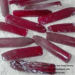 Red Corundum Ruby Rough Material