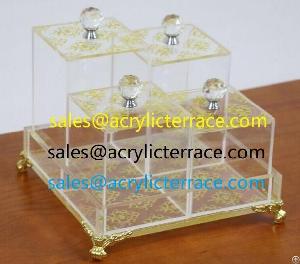 Acrylic Plexi Chocolate Box Tray Nut Box Set Of 4 With A Tray Base