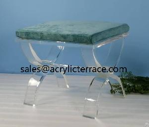 lucite acrylic bench stool