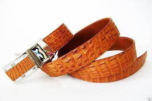 Genuine Alligator / Crocodile Leather Belt For Men Light Brown Tan Mens Crocodile Skin Belt 45-47