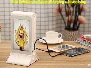 Best Coffee Table Top Mobile Charging Station Plus Android Advertising Player From Funtek