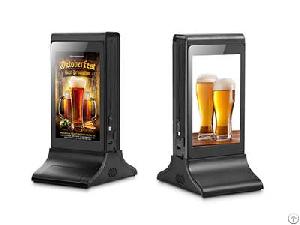 Dual Lcd Screen Wifi Table Advertising Media Player For Restaurant Sales Display