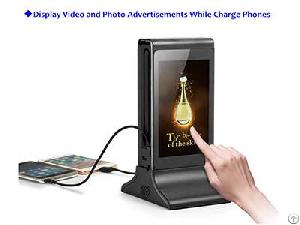 Factory Wholesale Table Top Charging Station Plus Lcd Advertising Player By Funsuper