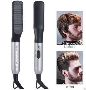 Electrical Faster Heating Ptc Ceramic Technology Irons Hair Straightening Brush Beard Straightener