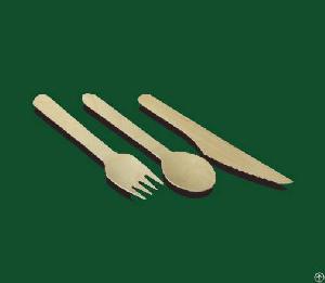 Biodegradable Cutlery 140mm Wooden Forks 160 Mm Disposable Forks