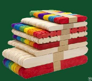 colored wooden ice cream sticks toy bars