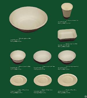 meal food lunch disposable packing box wheat straw pulp bowl