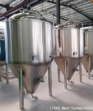 1000l Jacketed Conical Beer Fermenter Tank For Beer Brewery Equipment