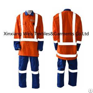 Anti Arc Flash Fire Retardant Suit With Reflective Trim