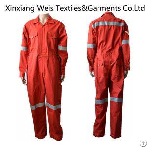 Fr Cotton Fireproof Safety Coveralls With Reflector