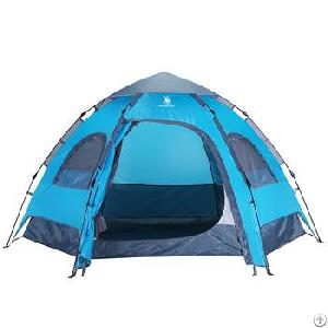 3 4 person hydraulic waterproof hexagonal tent