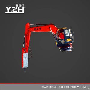 Stationary Pedestal Hydraulic Rockbreaker Boom System