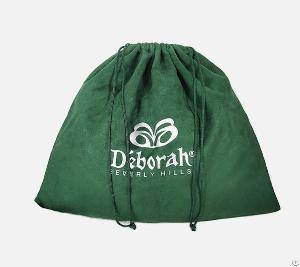 Emerald Suede Dust Drawstring Bag For Shoes Handbag