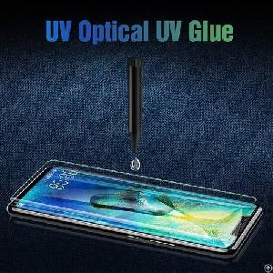 huawei mate 20 pro uv light liquid glue tempered glass screen protector