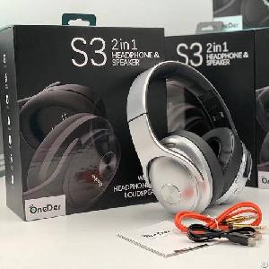 Oneder S3 2 In 1 Stereo Sound Wireless Headphone And Speaker