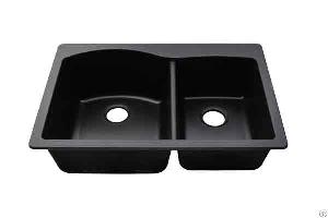 Double Kitchen Drop-in Granite Composite Sink