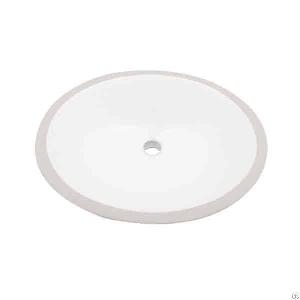 Oval Undermount Ceramic Bathroom Basin