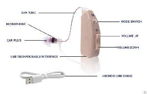 Specification Of Jh-351r Bte Ric Fm Rechargeable Hearing Aid Hearing Amplifier