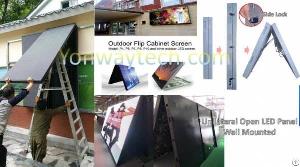 front open led billboard frontal access maintain wall mounted