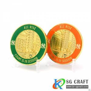 High Quality Custom 3d Enamel Gold Plated Challenge Coins