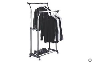 Double Adjustable Garment Rack