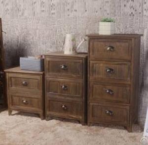 Brown Bedside Table With Drawers