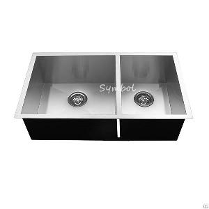 Inch 32 Double Under Counter Stainless Steel Sink