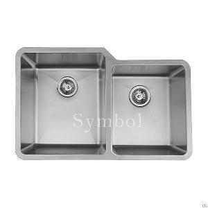 micro corner 60 40 undermount drawn stainless sink