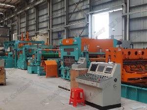 metal coil stainless steel cnc leveller flying shearing cut line