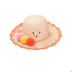 children kids cute handmade paper straw hat