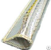 radiant heat protection aluminized fiberglass sleeve snap