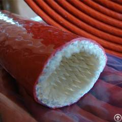 silicone fiberglass braided temperature resistant sleeve hose wire cable lines protection