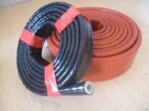 Silicone Rubber Jacket Fiberglass Pyrojacket Firesleeve For Hose Cable Wire Protection