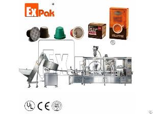 nespresso capsule filling sealing machine 10ct paperbox packaging