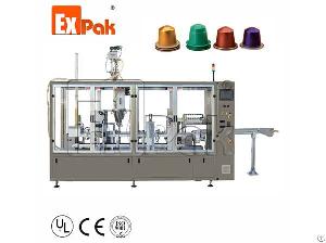 Two Lane Type Nespresso Capsule Filling Sealing Machine Cp5002n