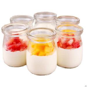 clear pudding glass jar