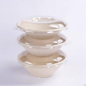 Sugarcane Round Bowl With Pet Lid