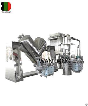 v shaped mixer mixing line