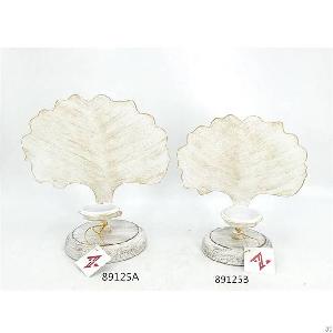 fashion metal hollow leaf shape candle holder home decoration