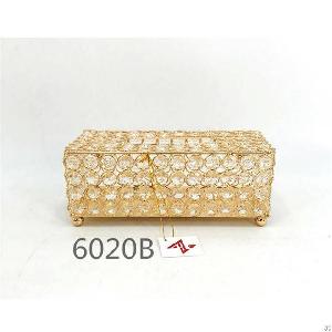 New Design Gold Metal Tissue Box For Home Decorations