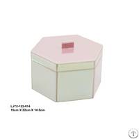 colorful gradient glass hexagonal jewelry box