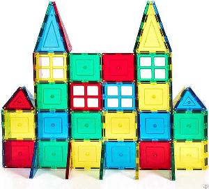 Block Set Magnetic Building Tiles Clear Color Tiles Magnetic Building Blocks For Girls Boys